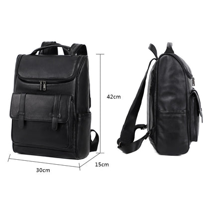 top layer backpackage genuine leather large capacity