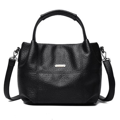 High-capacity Womens Soft Leather Shoulder Or Crossbody Bag