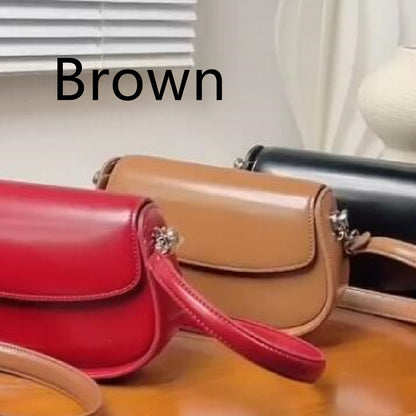 fashion underarm bag saddle bag crossbody genuine leather bag