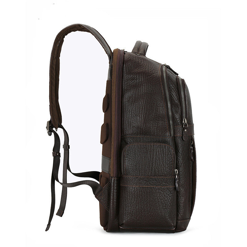 mens first layer cowhide 156 inch computer backpack