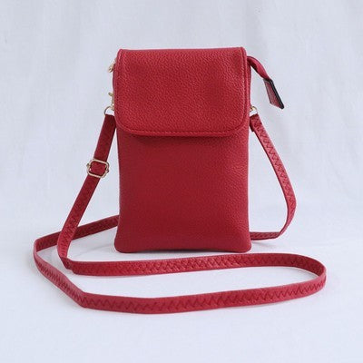 retro mini multi compartment mobile phone shoulder messenger bag