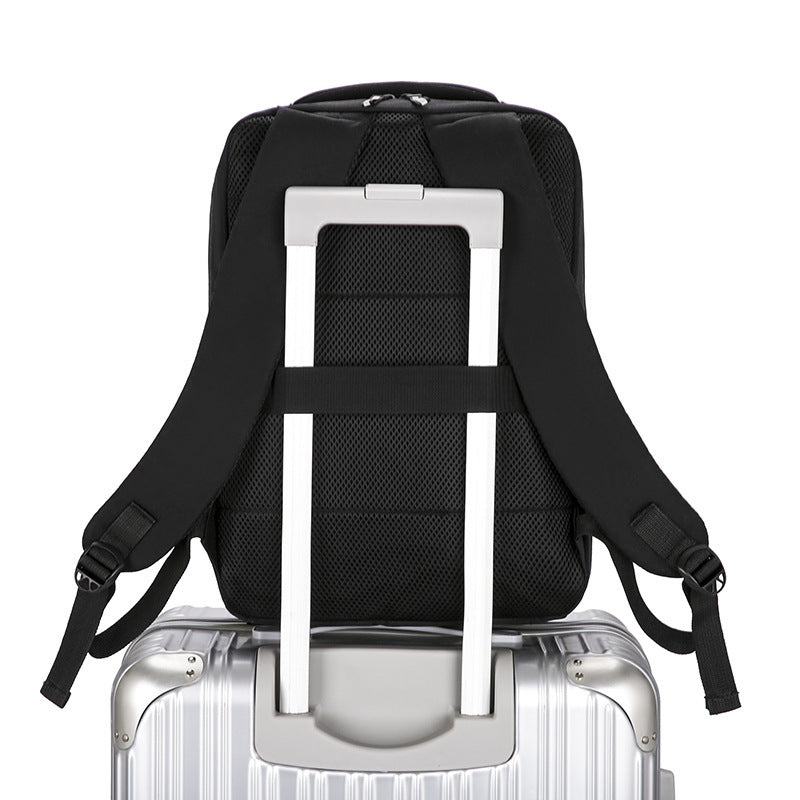 mens fashion personality laptop hard shell backpack