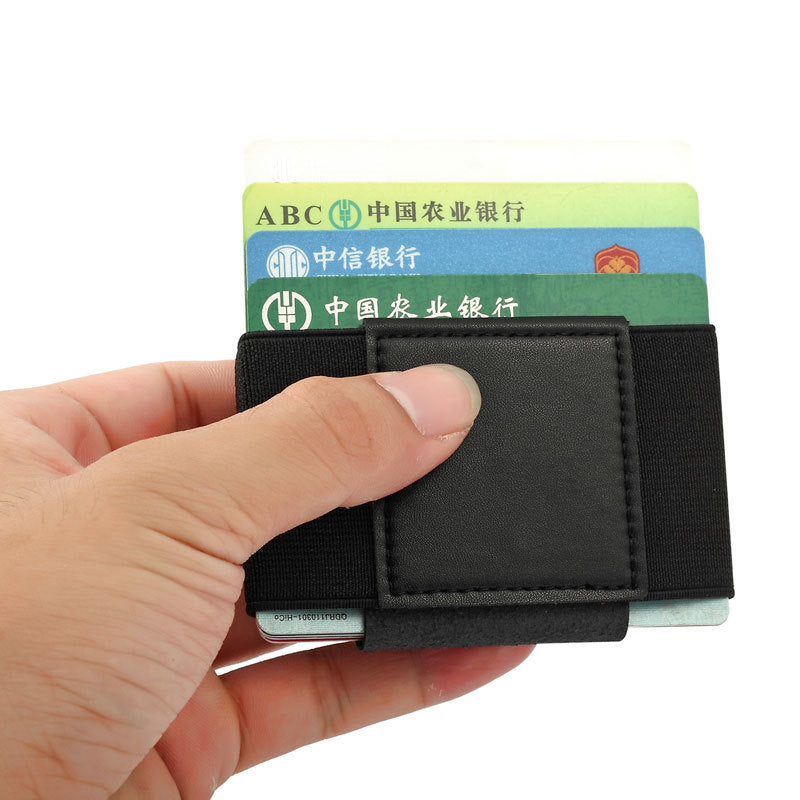 minimalist ultra thin wallet credit card case elastic band