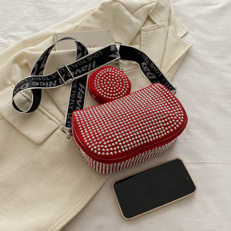rhinestone shoulder bag with small purse fashion party underarm crossbody bag for women luxury designer bags
