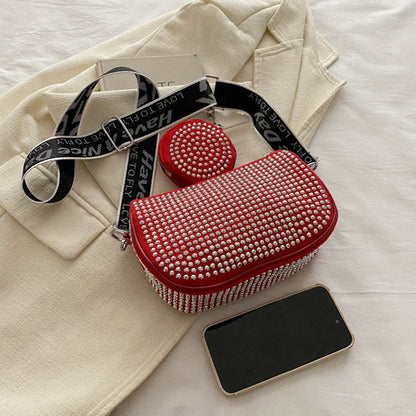 rhinestone shoulder bag with small purse fashion party underarm crossbody bag for women luxury designer bags
