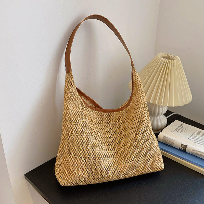 fashion casual retro tote straw