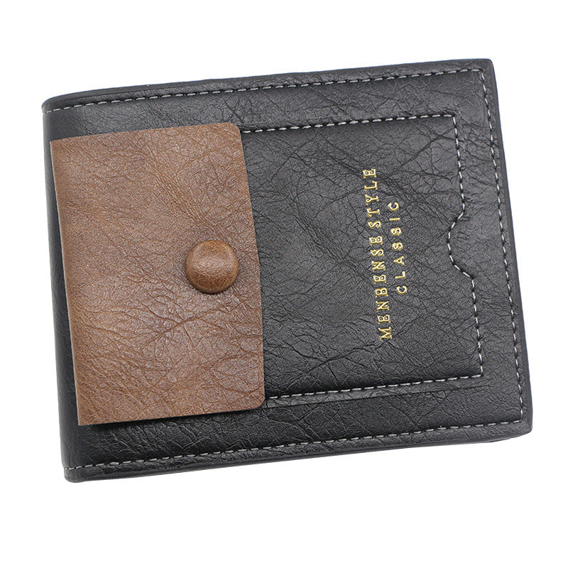 mens short retro large capacity fashion casual multi card wallet