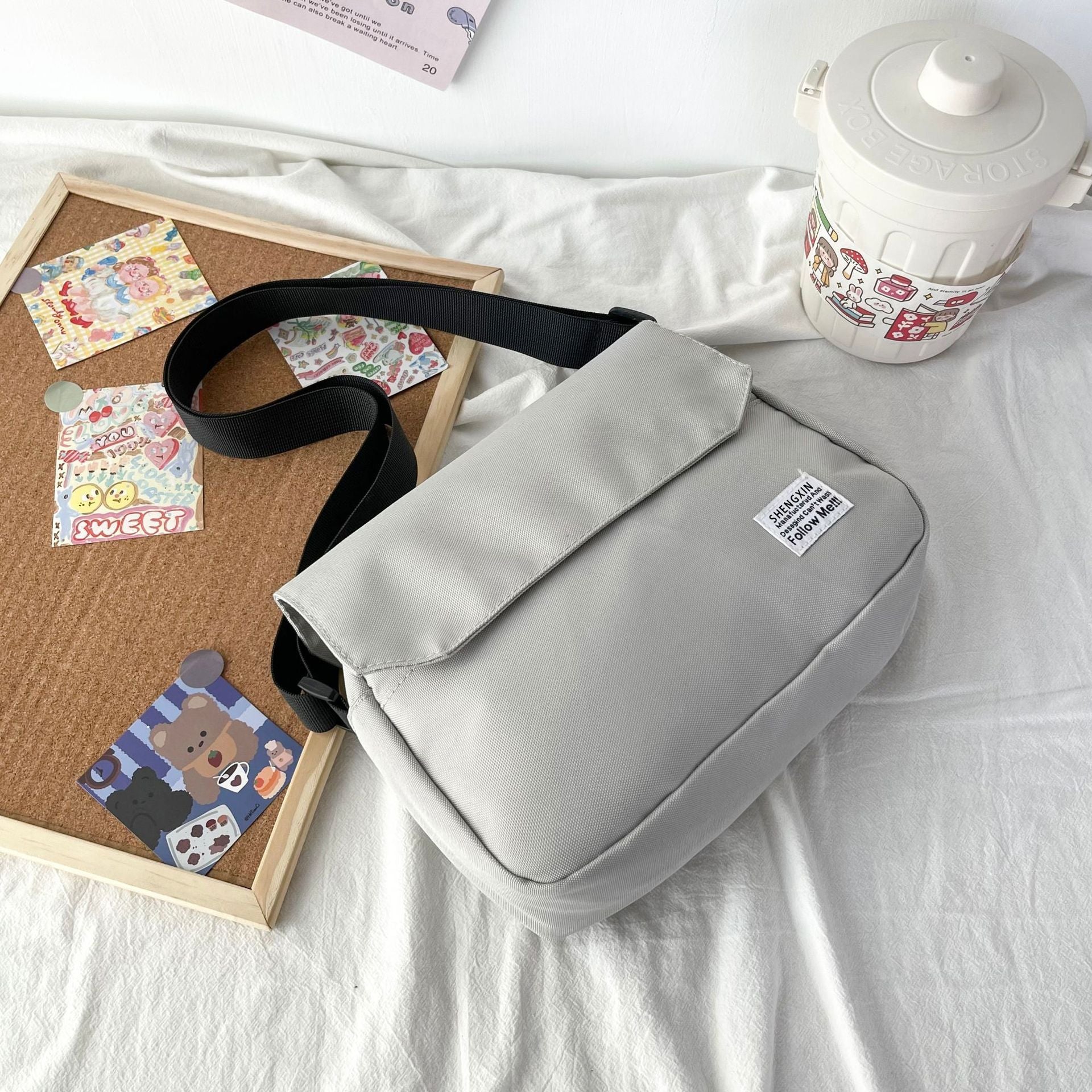 ins messenger bags women men crossbody shoulder bag casual couple small flap bag