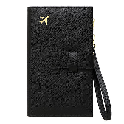rfid anti magnetic passport holder multifunctional long ladies wallet