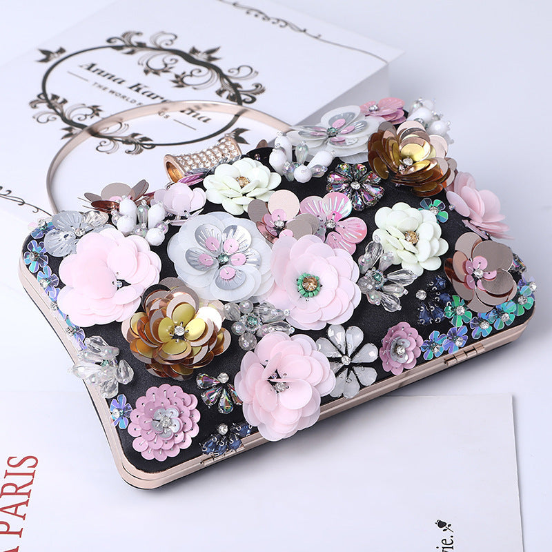 new handmade flower dinner embroidered womens bag