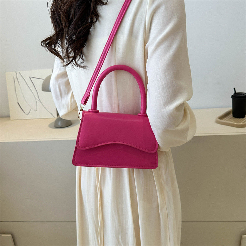 fashion messenger bag simple solid color tote