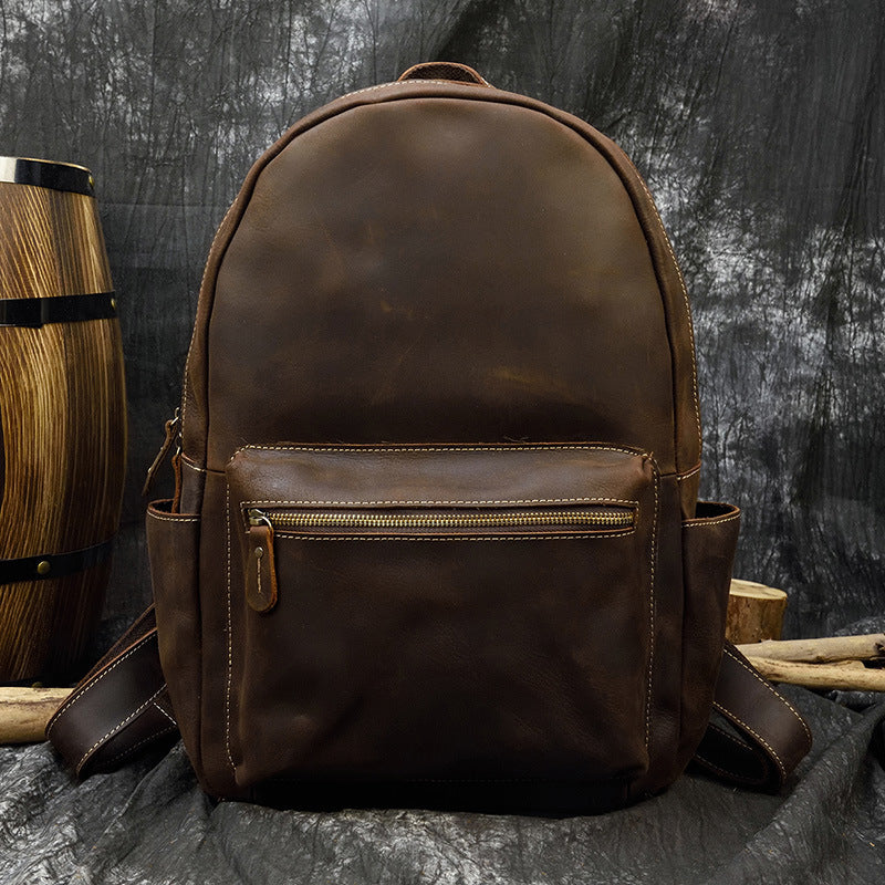 leather mens backpack leather travel backpack