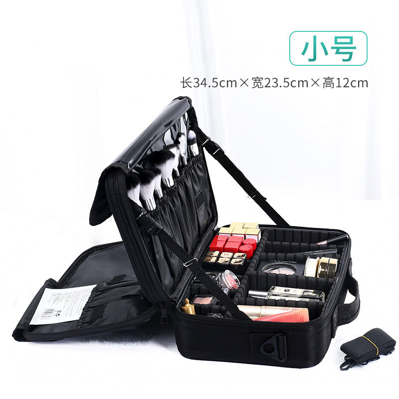 factory direct sales wholesale waterproof oxford cloth professional super large capacity cosmetic bag tattoo portable partition toolbox