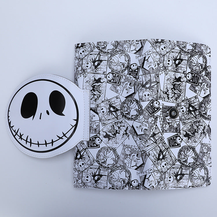 skull long buckle wallet clutch