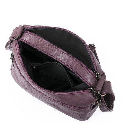 new casual womens cross body bag pu retro shoulder lightweight commuter bag