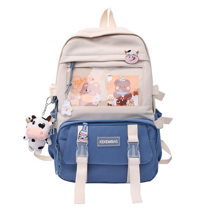 large capacity cartoon backpack junior high school student backpack