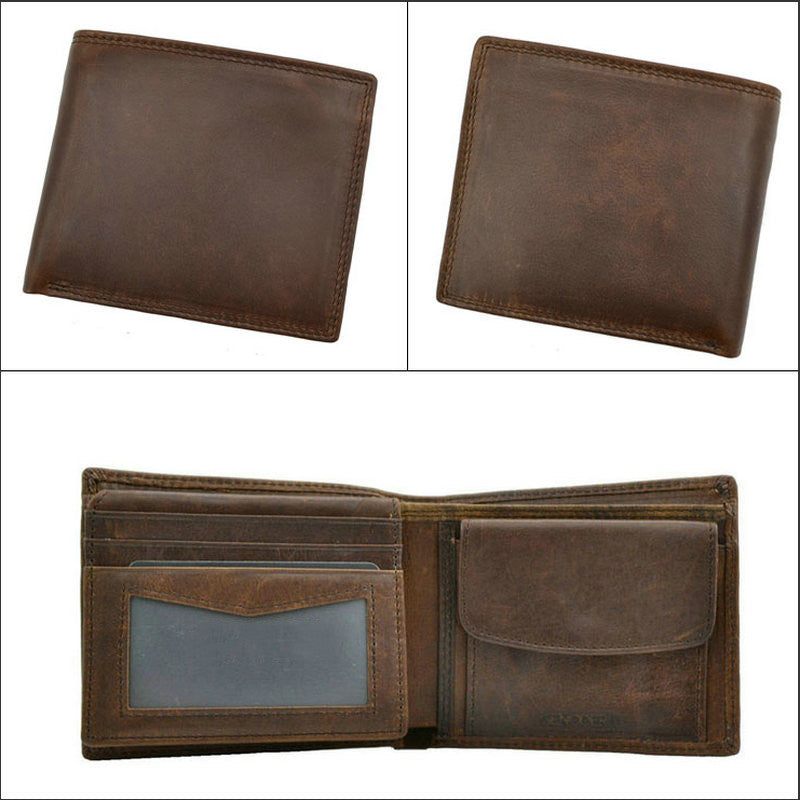 vintage mens wallet with coin pocket