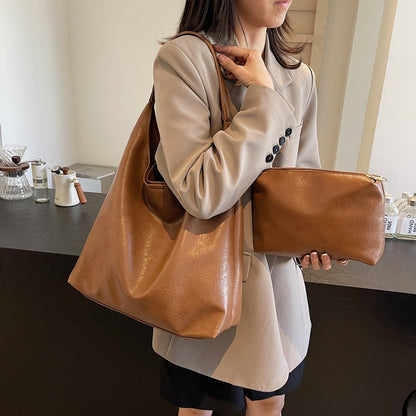 Women's AutumnWinter  Versatile Single Shoulder Bucket Bag