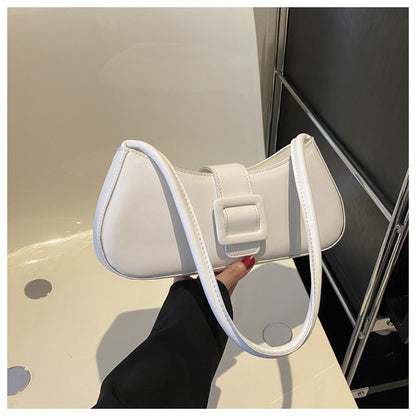 western style shoulder texture crossbody underarm small square bag