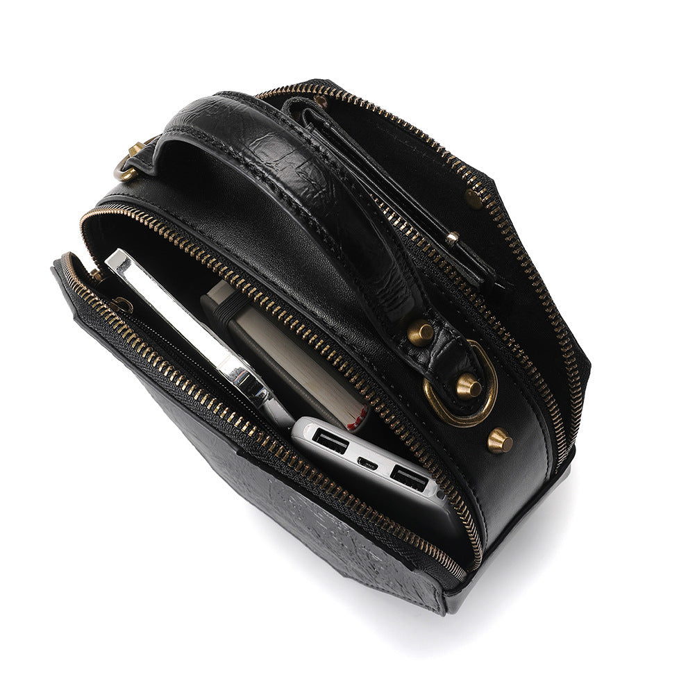 european and american punk industrial retro style womens shoulder messenger bag