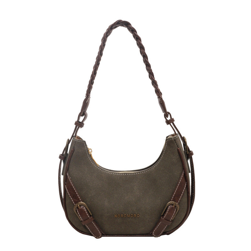 retro underarm baguette shoulder selenodont bag