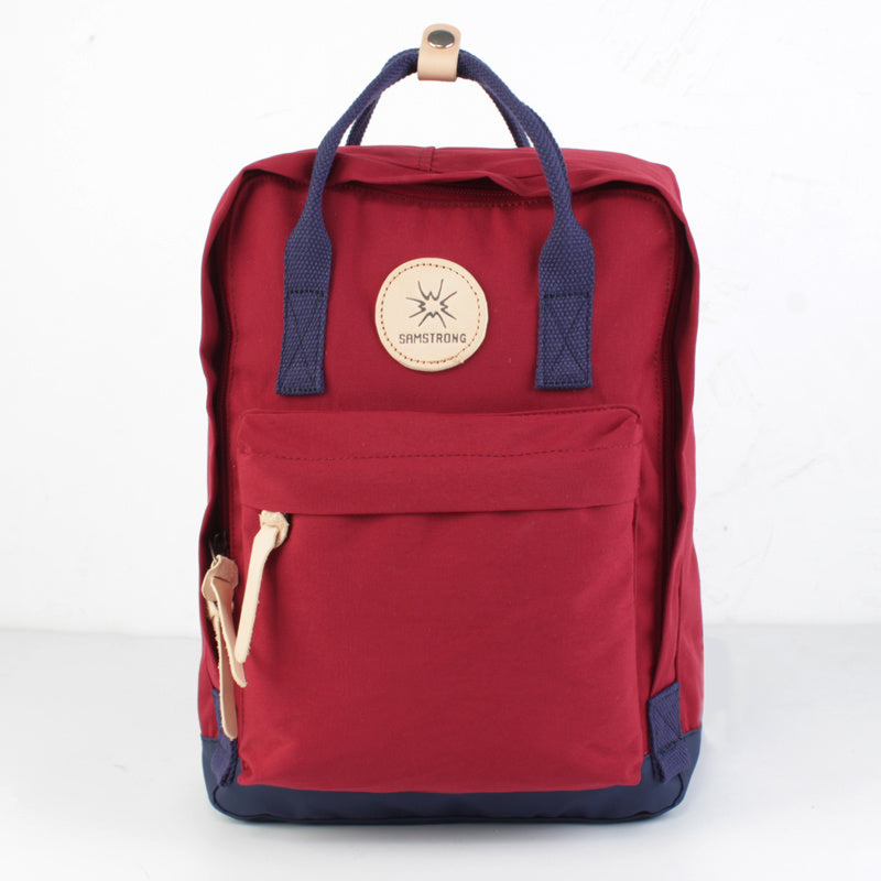 japanese academy style minimalist large capacity canvas waterproof backpack