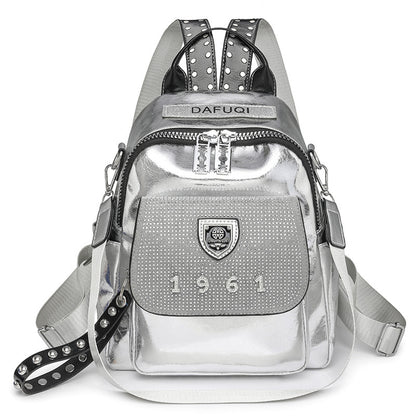 Fashion Light Diamond Ladies Backpack Small Backpack Large Capacity