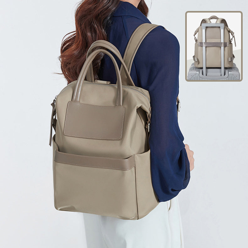 womens casual backpack with hand hold design lightweight and waterproof commuting travel computer bag large capacity handbag