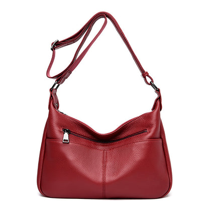 ladies shoulder bag head layer calfskin