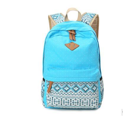 canvas print ms backpack travel casual backpack female laptop bag student bag