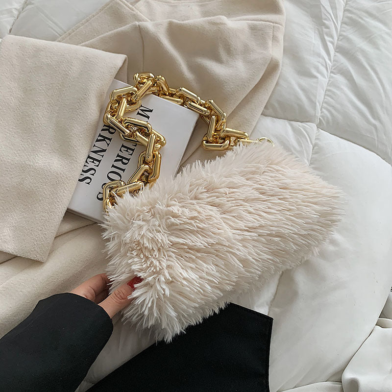 fluffy cloud stuffed plush one shoulder carry