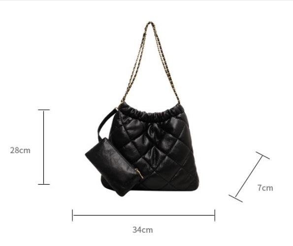 womens fashion personality versatile bucket bag