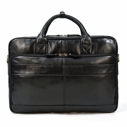 mens first layer cowhide portable briefcase