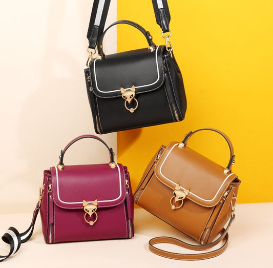 fashion lady handbag women chic shoulder purse female split leather stylish crossbody bags large capacity