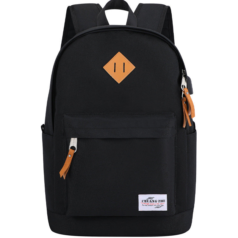 straight hair junior high school student backpack