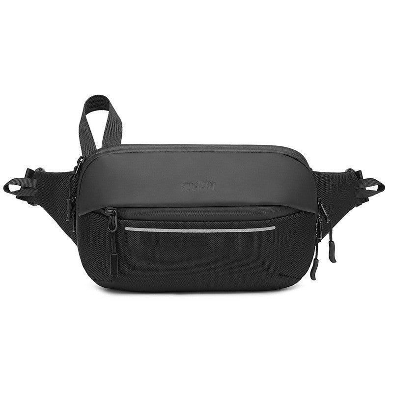 mens waist bag korean version functional multi function expandable messenger