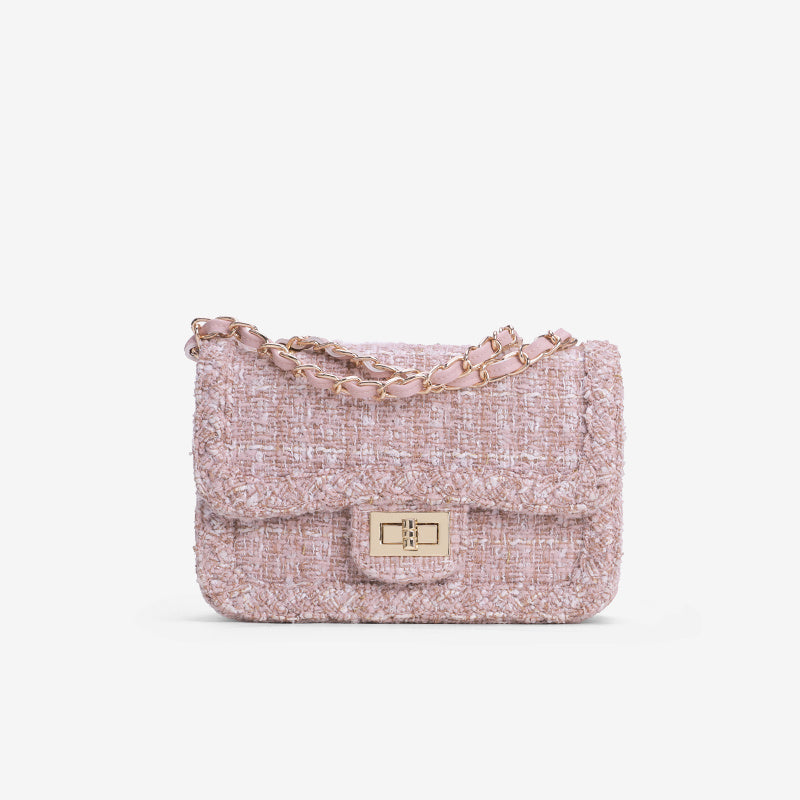 autumn and winter woolen chain bag