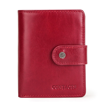 rfid cowhide multifunctional mens wallet