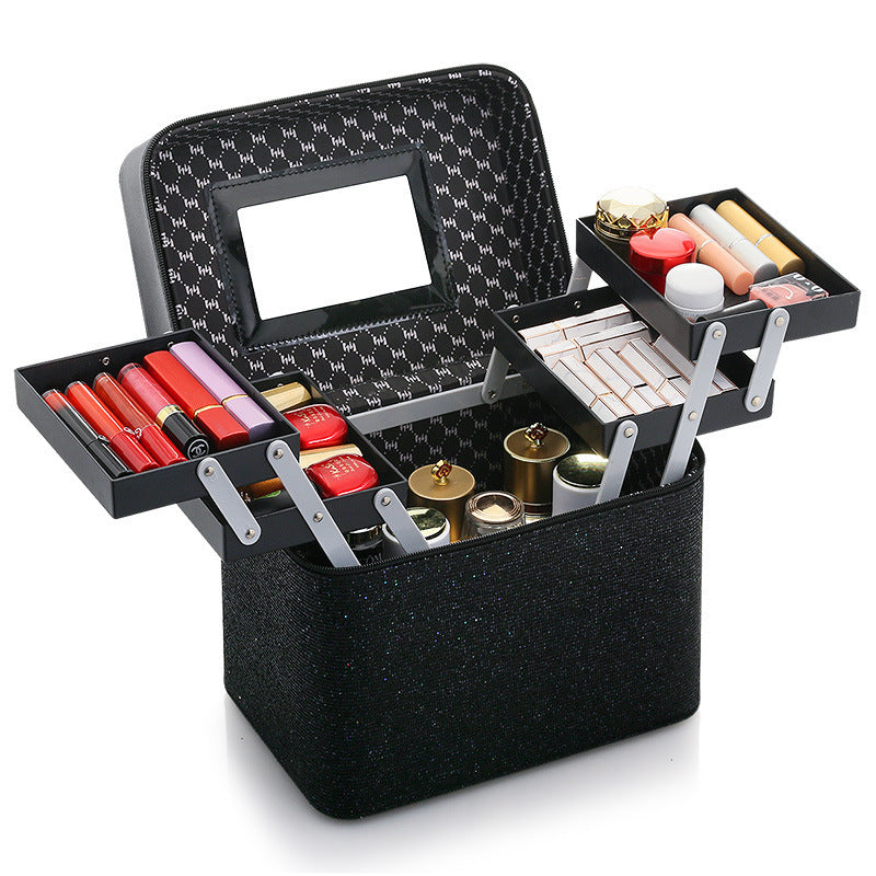 large capacity net celebrity storage box cosmetic bag