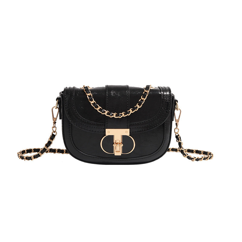 saddle crossbody bag chain all match