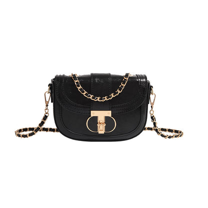 saddle crossbody bag chain all match