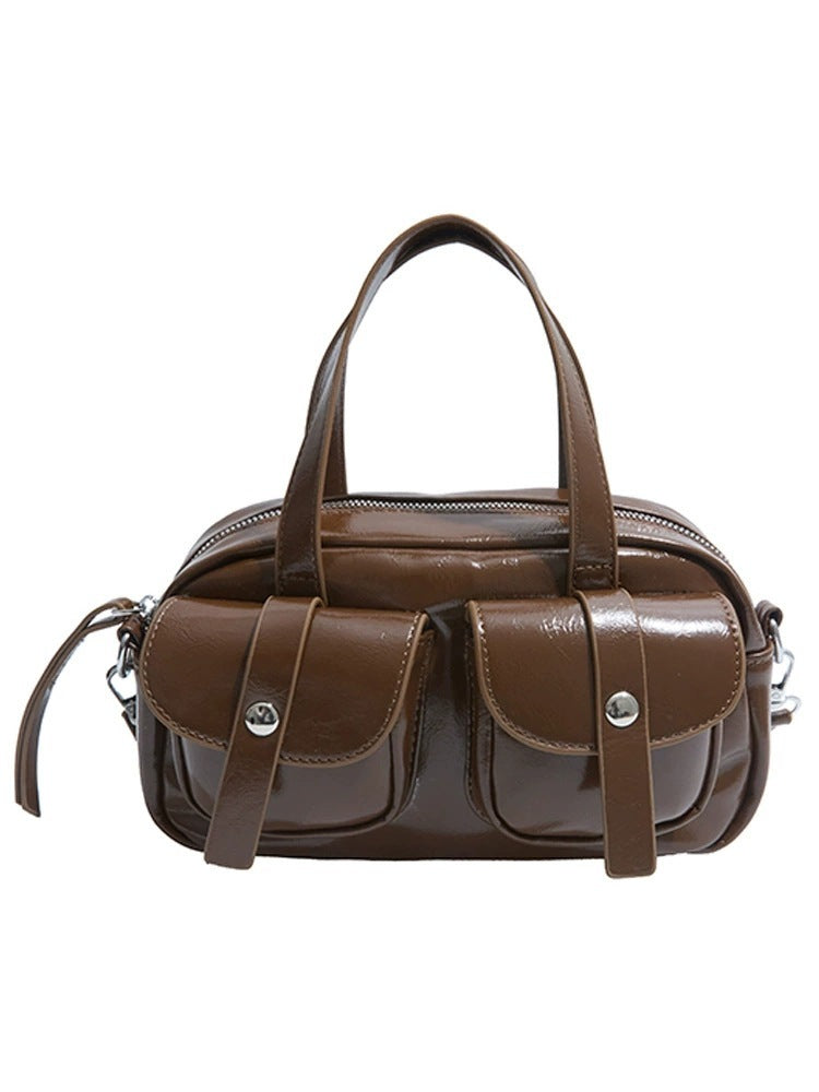 large capacity womens fashion shoulder messenger portable boston bag