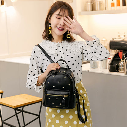 ladies pu leather fashionable styling backpack