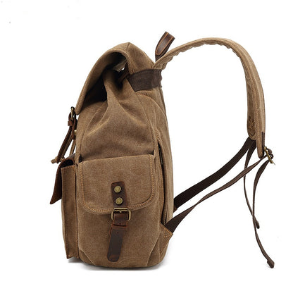 retro wear resistant canvas backpack