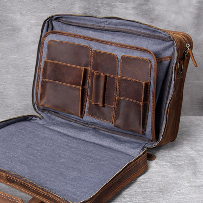 mens handmade leather laptop bag luggage