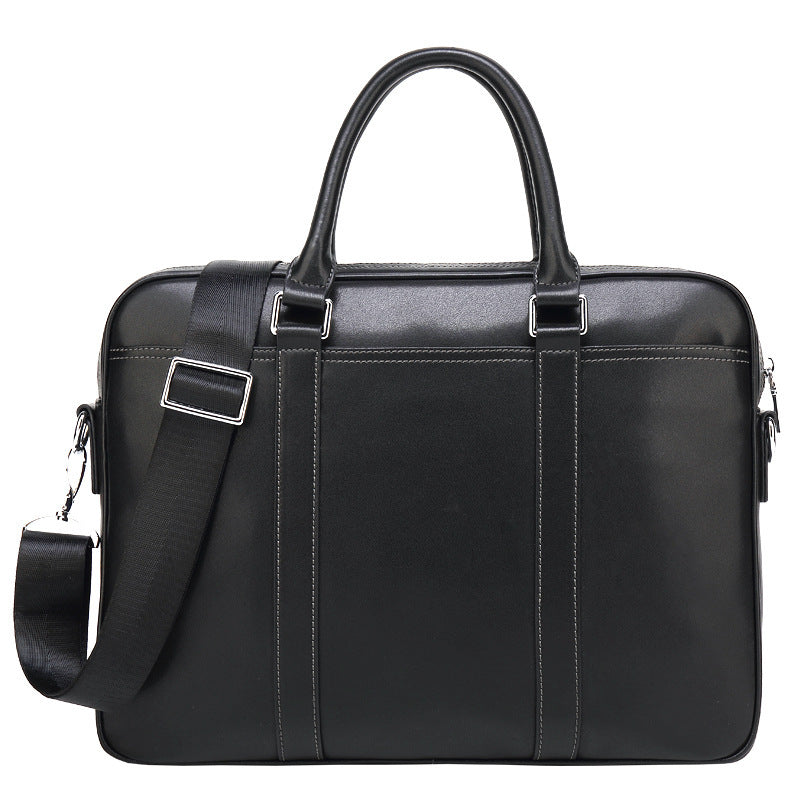 mens leather portable briefcase file package