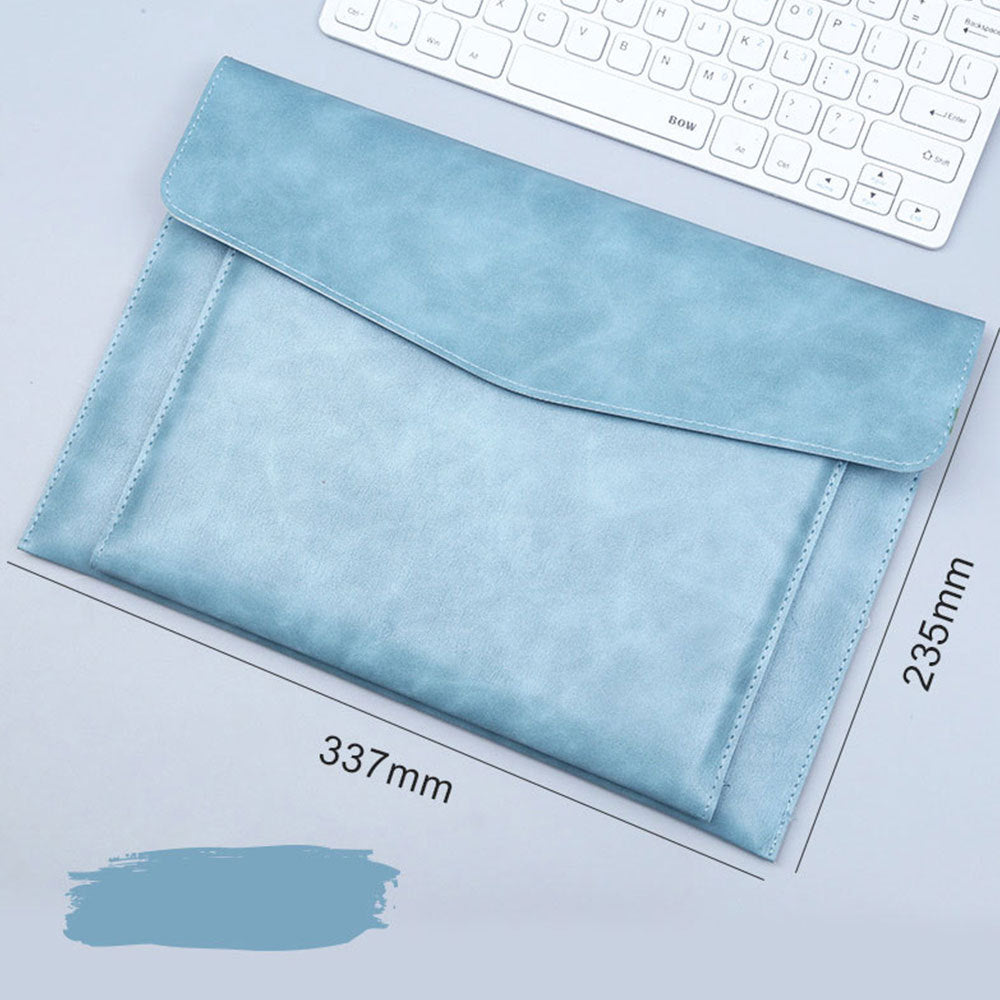 a4 file bag contains large capacity double layer leather protective sleeve