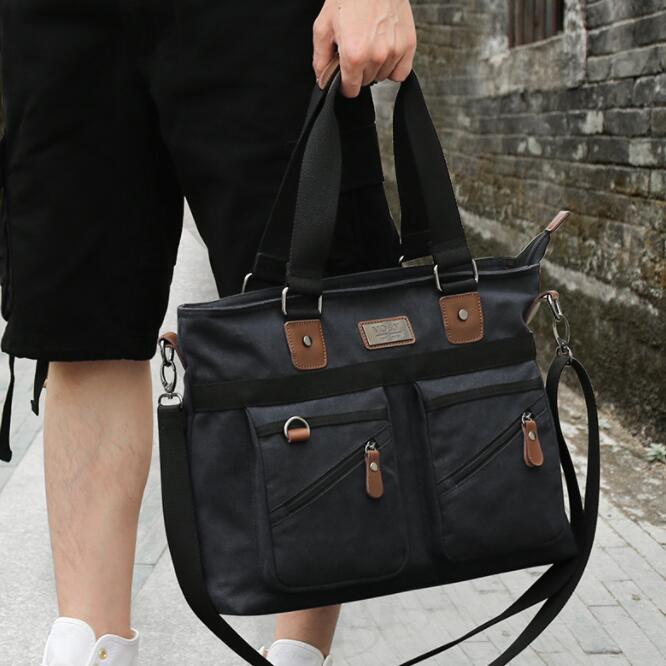 new mens handbag canvas business briefcase