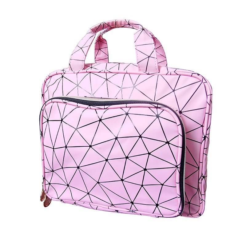 hangable travel wash pu storage portable cosmetic bag