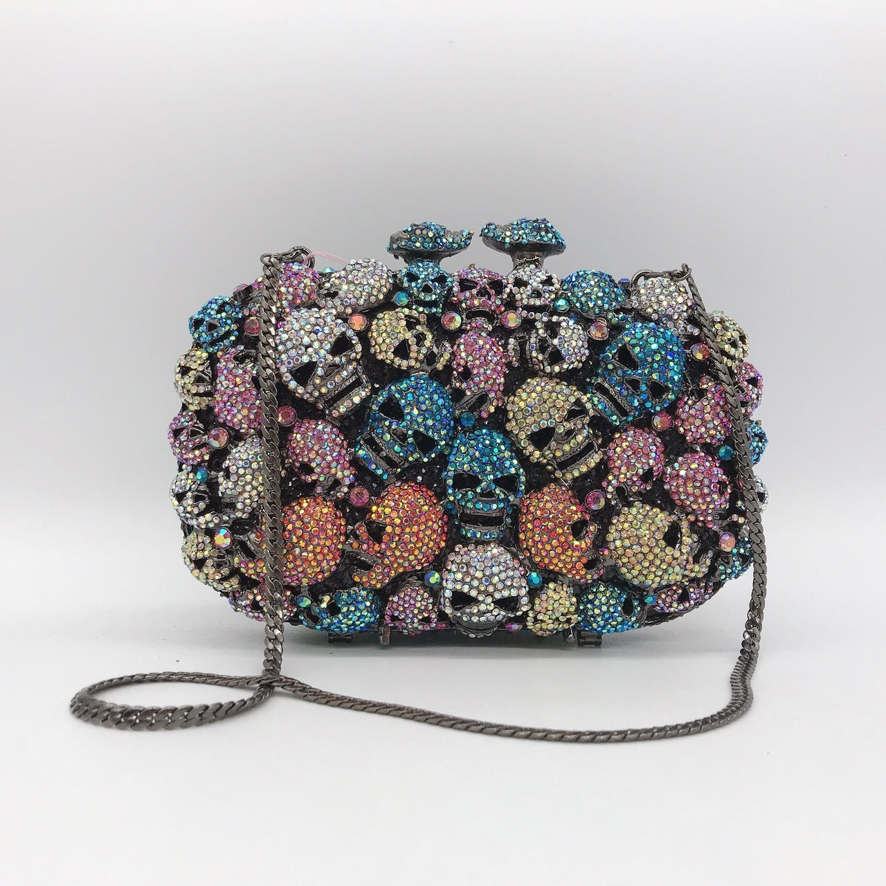 skull ghost diamond dinner bag european and american style clutch